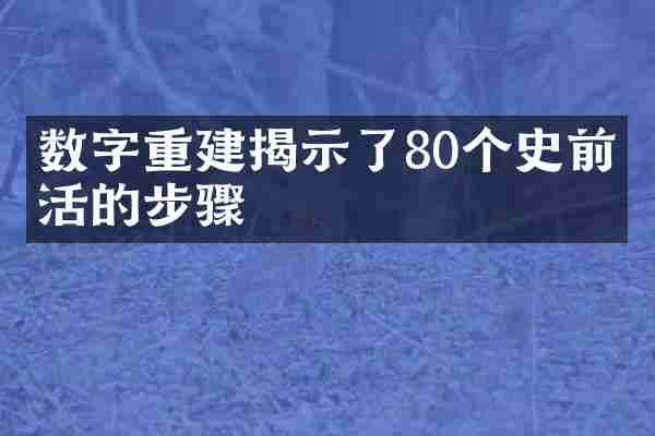 数字重建揭示了80个史前生活的步骤