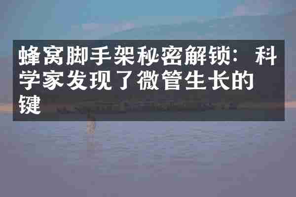 蜂窝脚手架秘密解锁：科学家发现了微管生长的关键