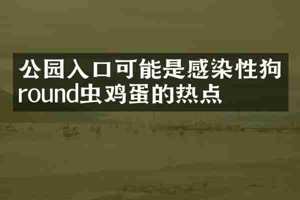 公园入口可能是感染性狗round虫鸡蛋的热点