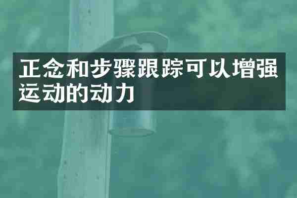 正念和步骤跟踪可以增强运动的动力