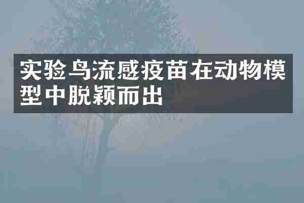 实验鸟流感疫苗在动物模型中脱颖而出