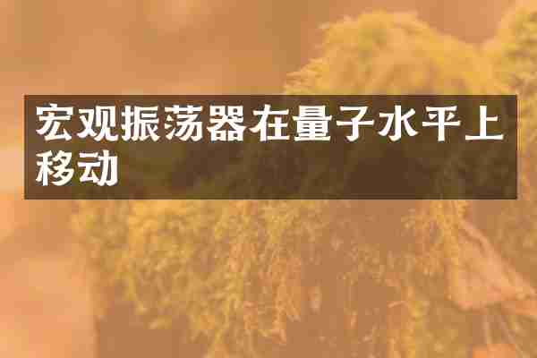 宏观振荡器在量子水平上移动
