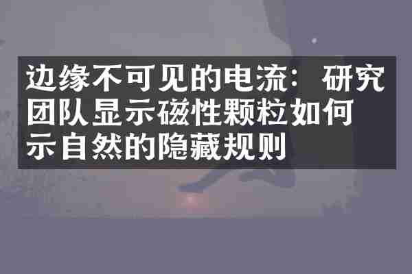 边缘不可见的电流：研究团队显示磁性颗粒如何揭示自然的隐藏规则