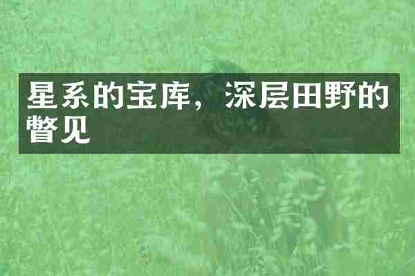 星系的宝库，深层田野的瞥见
