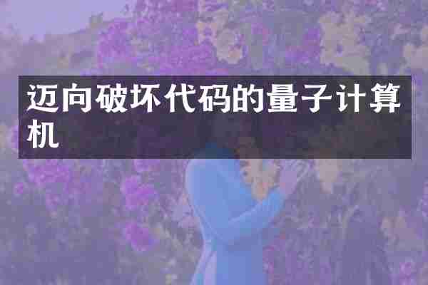 迈向破坏代码的量子计算机