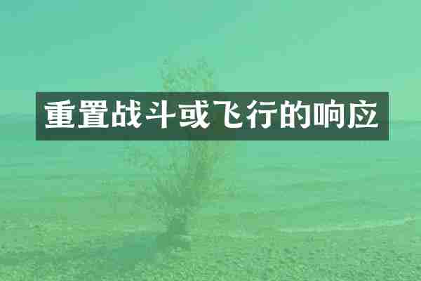 重置战斗或飞行的响应
