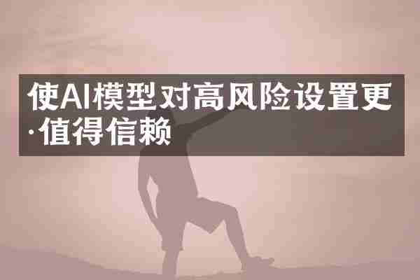 使AI模型对高风险设置更具值得信赖