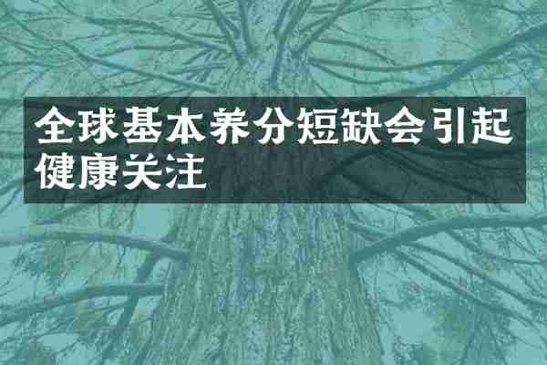 全球基本养分短缺会引起健康关注