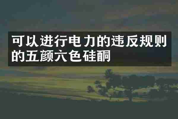 可以进行电力的违反规则的五颜六色硅酮