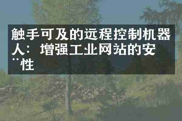 触手可及的远程控制机器人：增强工业网站的安全性