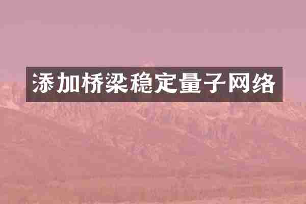 添加桥梁稳定量子网络