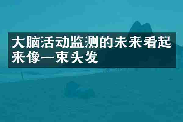 大脑活动监测的未来看起来像一束头发