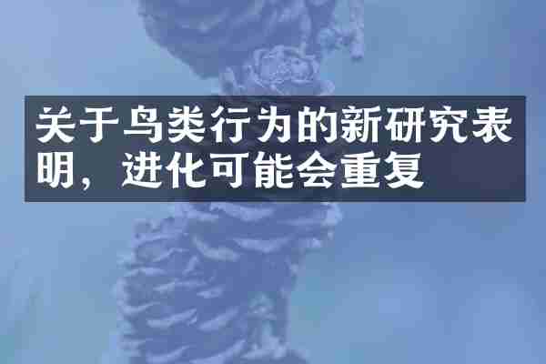 关于鸟类行为的新研究表明，进化可能会重复