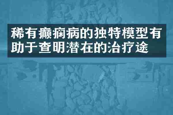 稀有癫痫病的独特模型有助于查明潜在的治疗途径