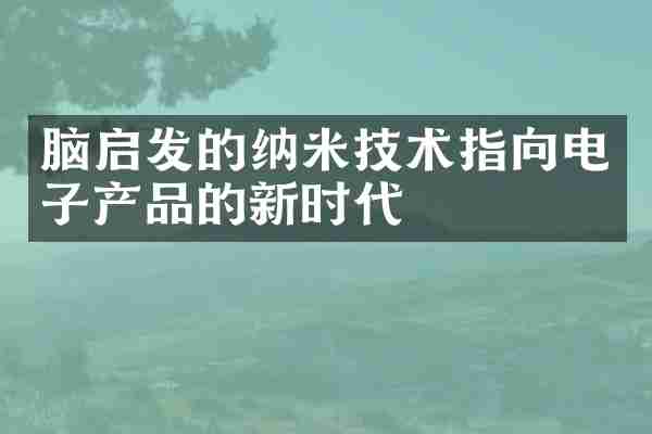 脑启发的纳米技术指向电子产品的新时代