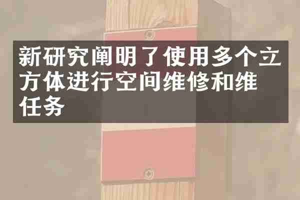 新研究阐明了使用多个立方体进行空间维修和维修任务