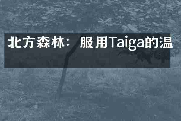 北方森林：服用Taiga的温度