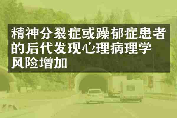 精神分裂症或躁郁症患者的后代发现心理病理学的风险增加