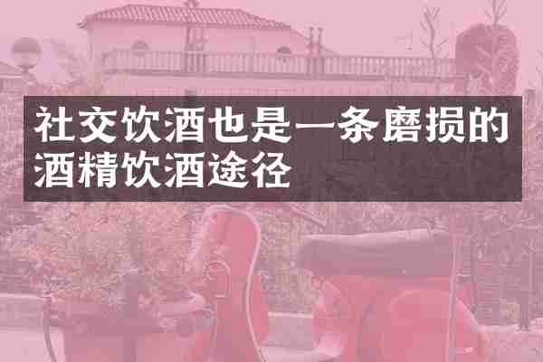 社交饮酒也是一条磨损的酒精饮酒途径