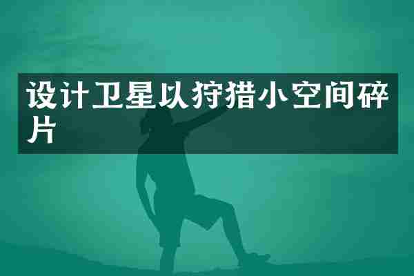 设计卫星以狩猎小空间碎片