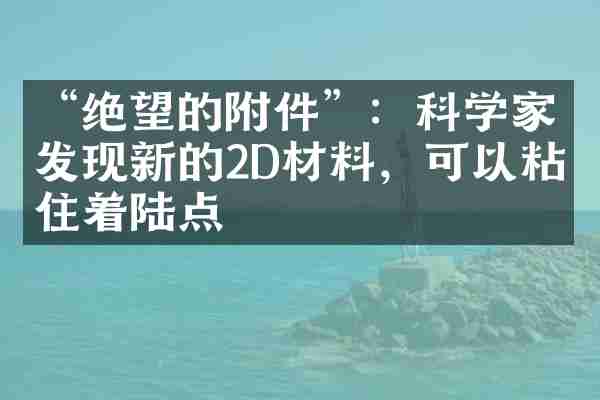 “绝望的附件”：科学家发现新的2D材料，可以粘住着陆点