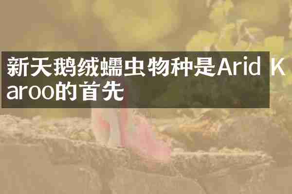 新天鹅绒蠕虫物种是Arid Karoo的首先